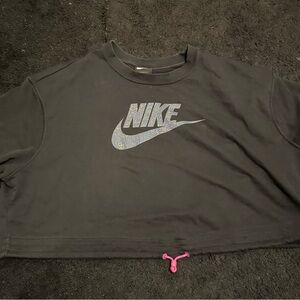 Nike Black Cropped Top